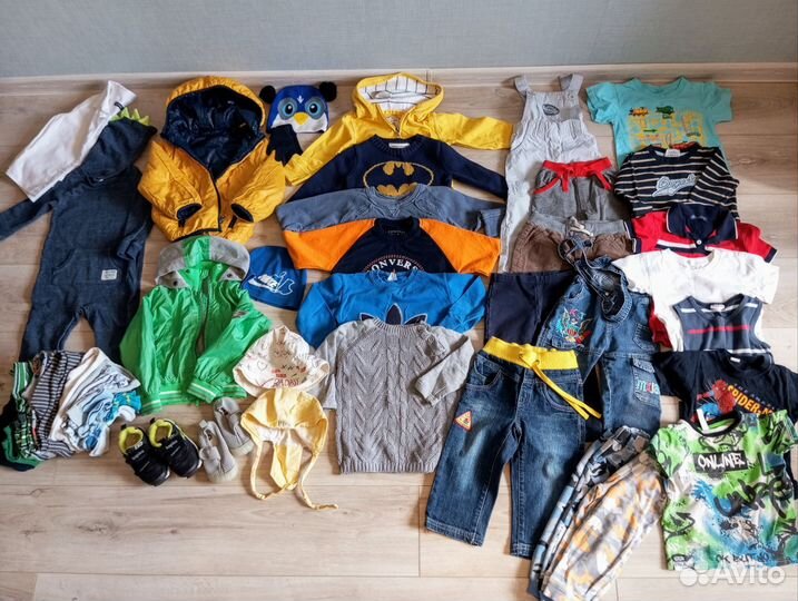 Пакет вещей и обуви для мальчика 86 92