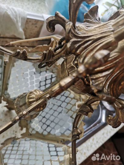 Бронза люстра ссср, винтаж. 2 шт