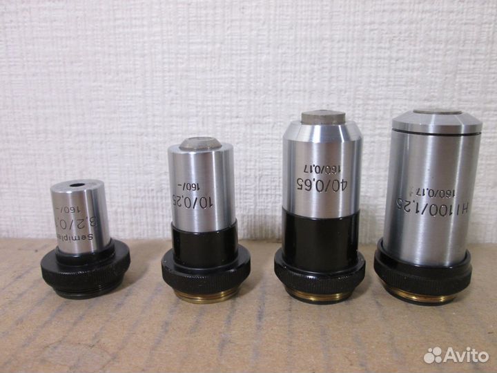 Объективы для микроскопов СССР и иностранные