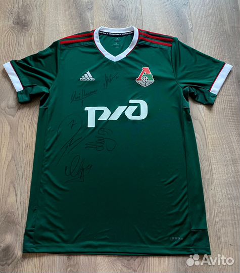 Футболка фк Локомотив с автографами игроков