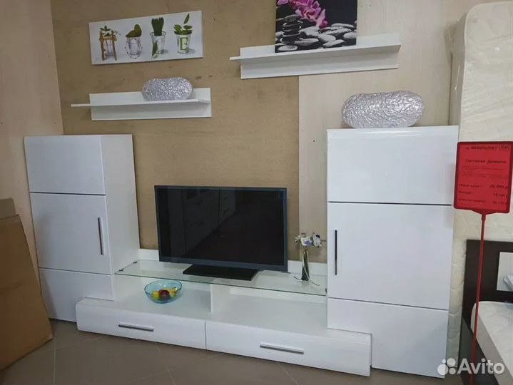 Модульная гостиная белая Домино