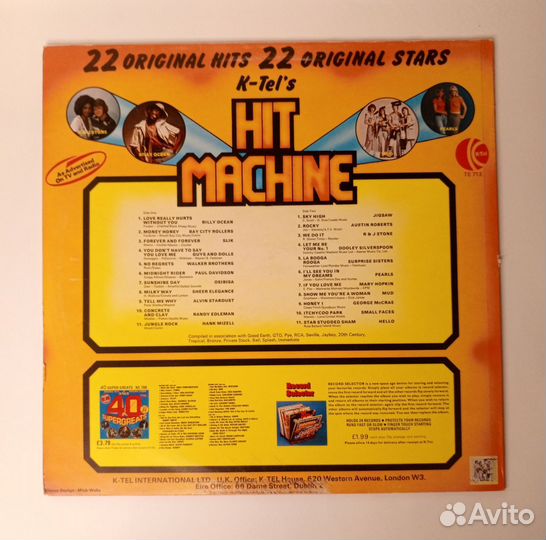 LP сборник Hit Machine, 22 original hits / UK 1976