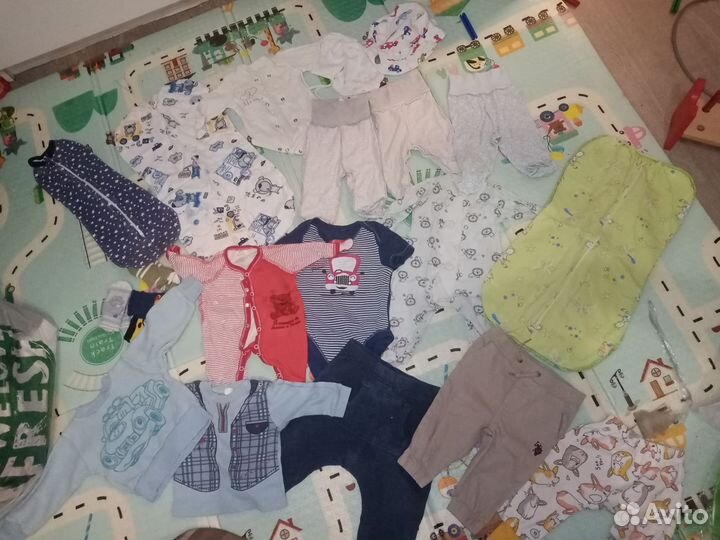 Вещи детские 50-56-62, горка и гамак для купания