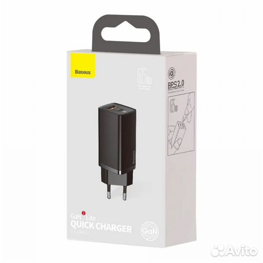 Baseus GaN2 Lite Quick Charger C+U 65W EU