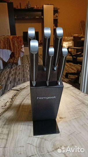 Набор кухонных ножей с подставкой