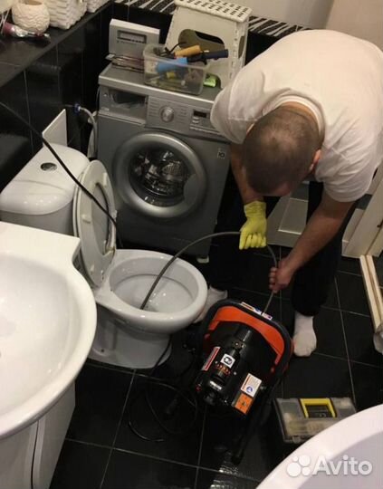 Прочистка труб канализации Устранение засоров 24/7