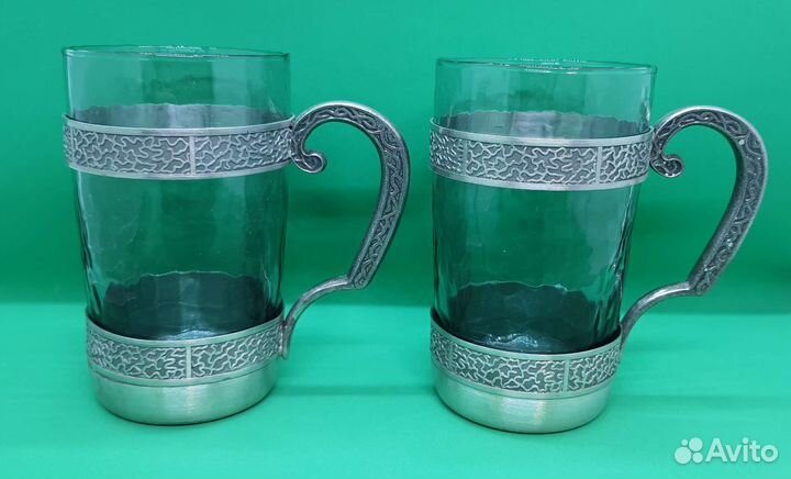 Подстаканник со стаканом, нач 60х гг Норвегия