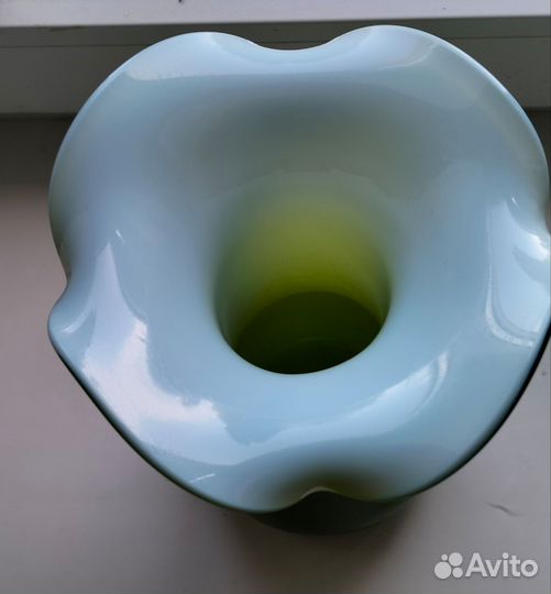 Ваза для цветов цветное стекло СССР