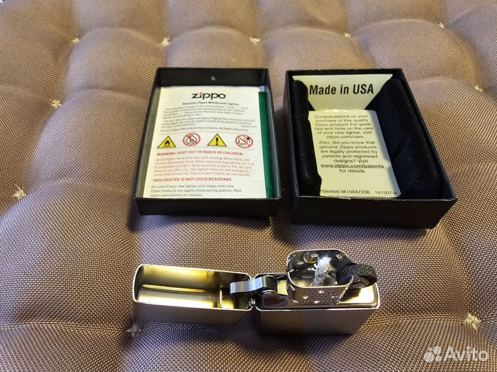 Новая Оригинальная Zippo 200 Brushed Chrome