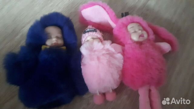 Меховые куколки-3 шт