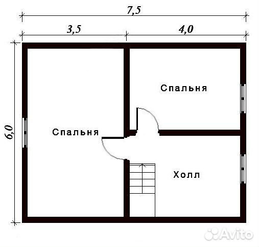 Дома из бруса 6х7,5 под ключ