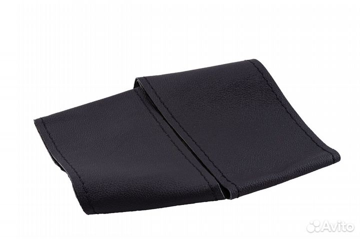 Оплетка на руль с чёрной ниткой, кожа