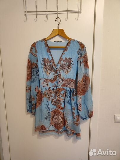 Платье голубое