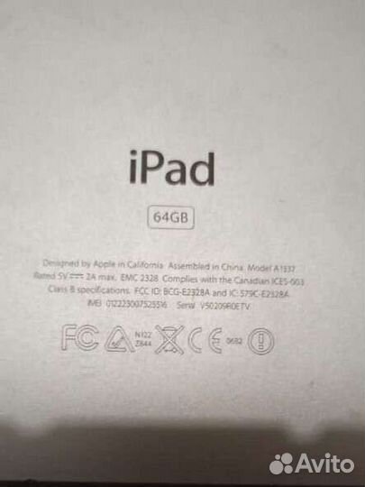 iPad на запчасти модель а1337