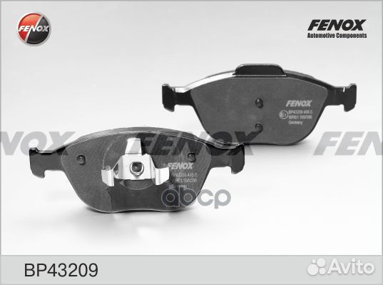 Колодки передние fenox BP43209 BP43209 fenox