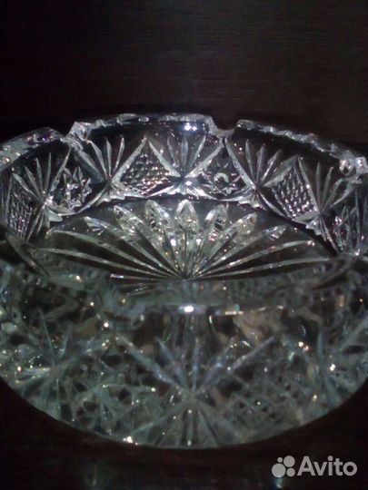 Пепельница и рюмки СССР хрусталь