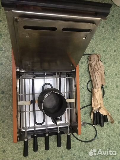 Электрогриль+ шашлычница+обогреватель+плита