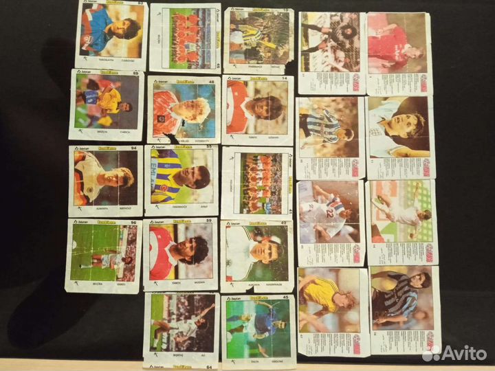 Вкладыши от жвачек футбол, бомбибом, кап 94