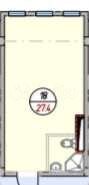 Квартира-студия, 27,4 м², 4/5 эт.