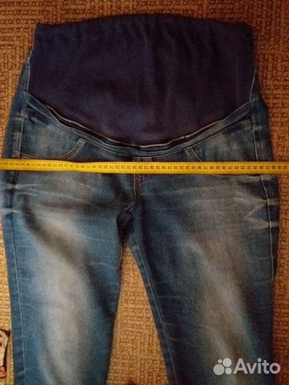 Джинсовые брюки для беременных 44-46