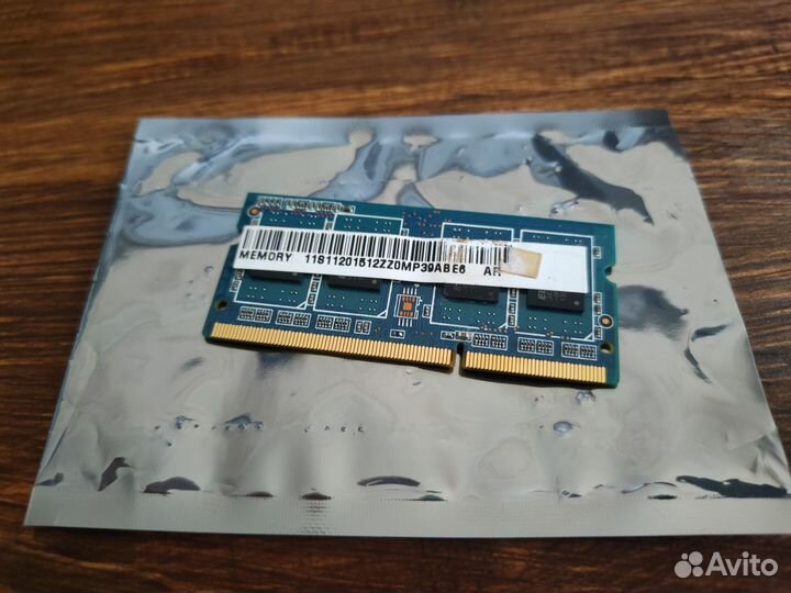 Оперативная память для ноутбука ddr3, 4 gb. 1 gb
