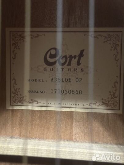 Электроакустическая гитара cort AD810E OP