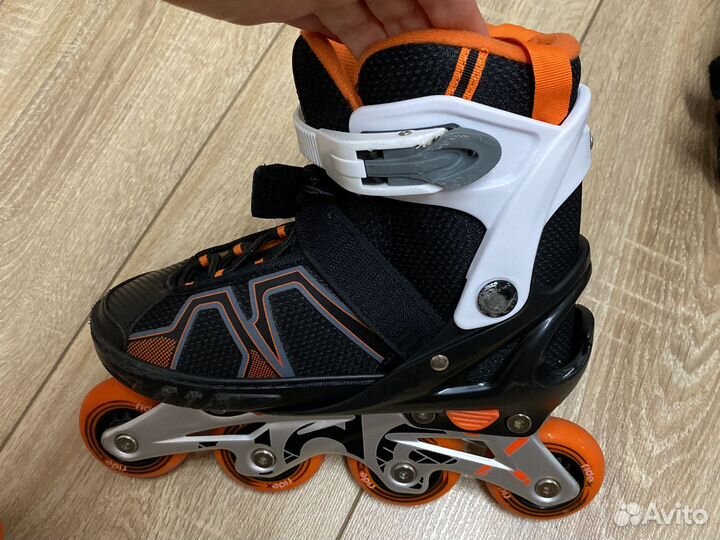 Ролики раздвижные 33-36 размер + защита