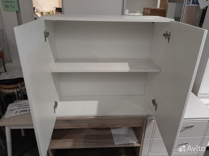 Кухонный навесной шкаф 80 см мдф белый