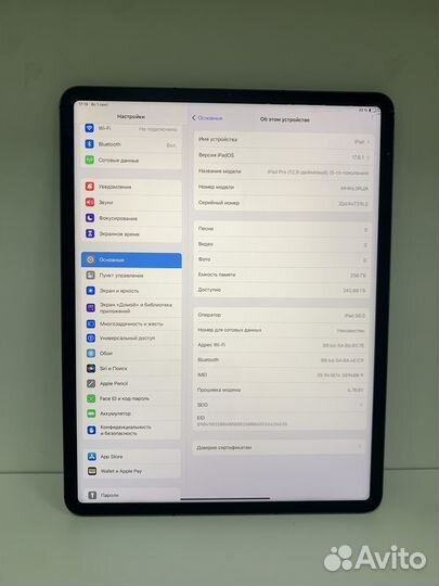 iPad Pro 12.9 m1 256gb Wi-Fi + Cellular