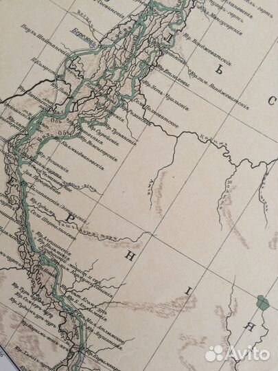 Антикварная карта европейская россия XIX век 7