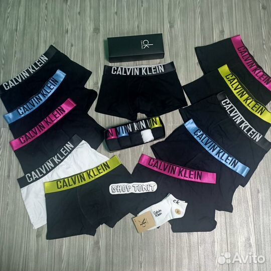 Трусы Мужские боксеры Calvin Klein радуга