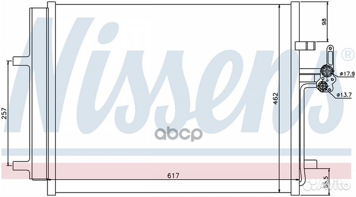 Радиатор кондиционера nissens 940043 940043 Nis