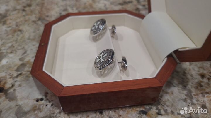 Vacheron Constantin Запонки белое золото 750 эмаль