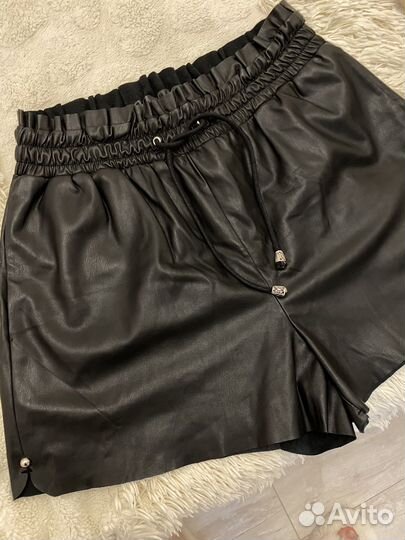 Шорты женские кожаные