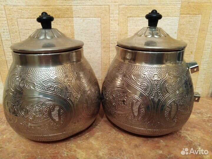 Мельхиоровая сахарница и молочник СССР