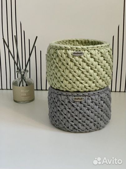 Вязанные корзины