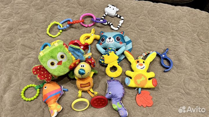 Подвеска на коляску, игрушки пакетом, погремушки