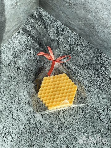 Мыло подарочное соты ручная работа мед