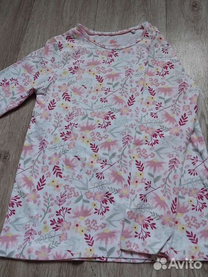 Футболка с длинным рукавом для девочки, 110-116