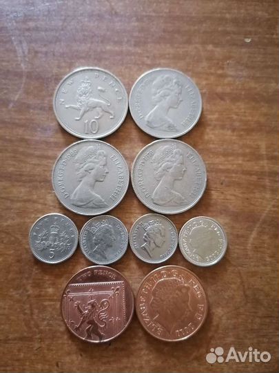 Монеты Великобритании и США