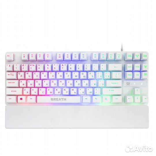 Клавиатура пров. defender Breath GK-184 RU,белый