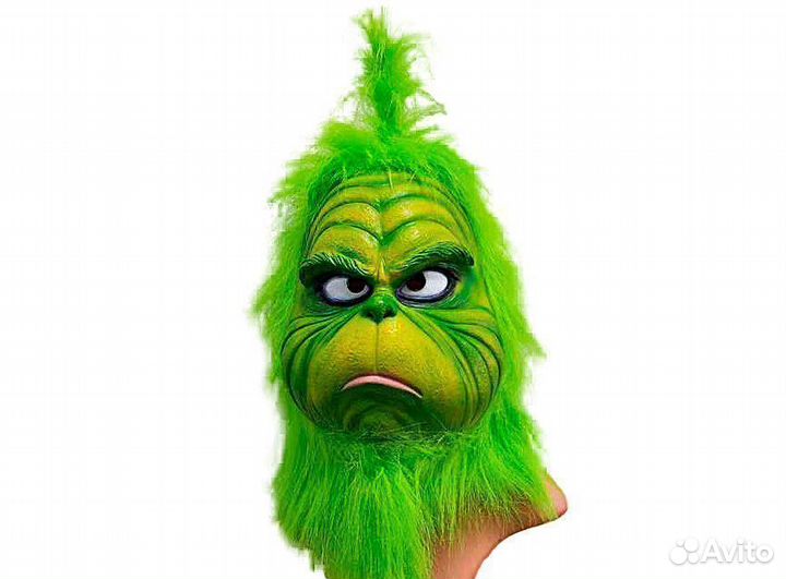 Маска Гринч карнавальная латекс