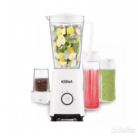 Новый блендер кофемолка с бутылками Kitfort 3 в 1