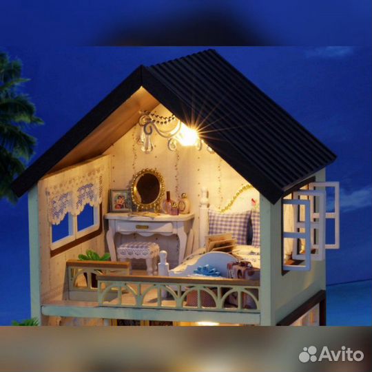 Интерьерный домик«Отдых на Мальдивах»,3этажа,новый