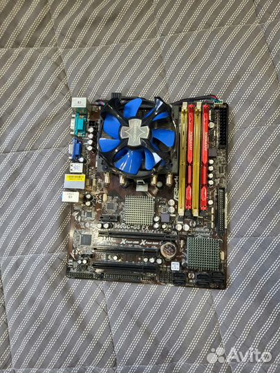 Комплект мат. плата проц оперативка