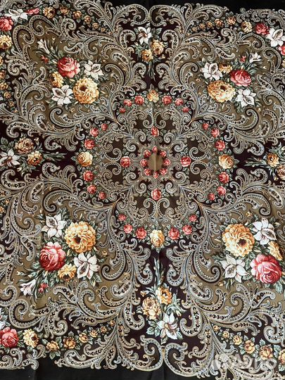 Павловопосадский платок шерсть