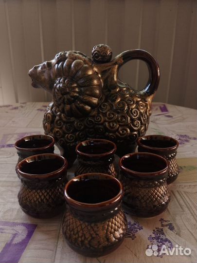 Сервиз графин баран и 6 рюмок