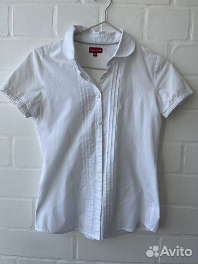 Рубашки белые для девочки на рост от 150см