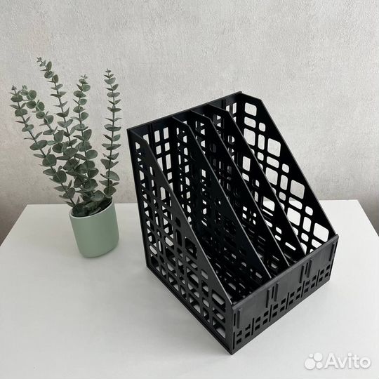 Подставка лоток для бумаг вертикальный 4 секции