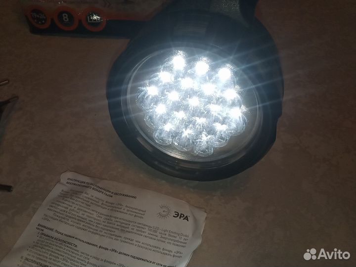 Фонарь светодиодный аккумуляторный Эра